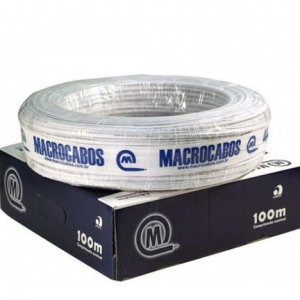 MC CAIXA CABO COAXIAL RF 0,4/2,5 BLINDADO + 2X26AWG 100M BR MEGACABOS