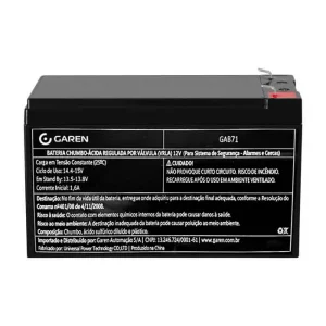 BATERIA SELADA VRLA 12V 7A GAREN