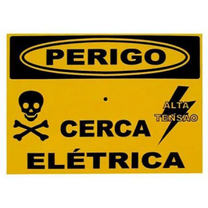 PLACA ALUMINIO CERCA ELETRICA